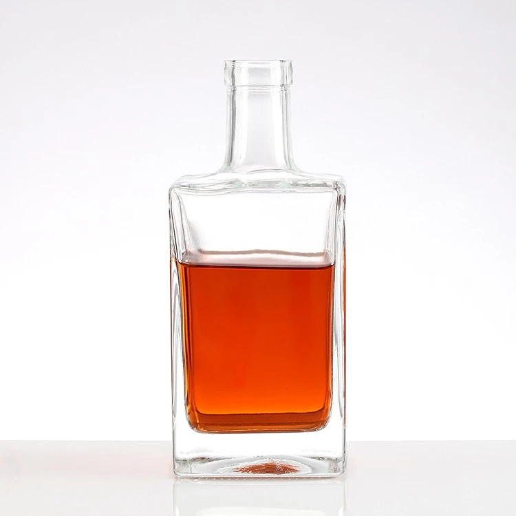 500ml Square Rum Glass Bottle