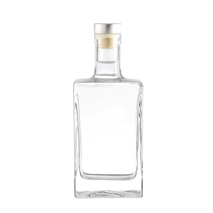 500ml Square Rum Glass Bottle