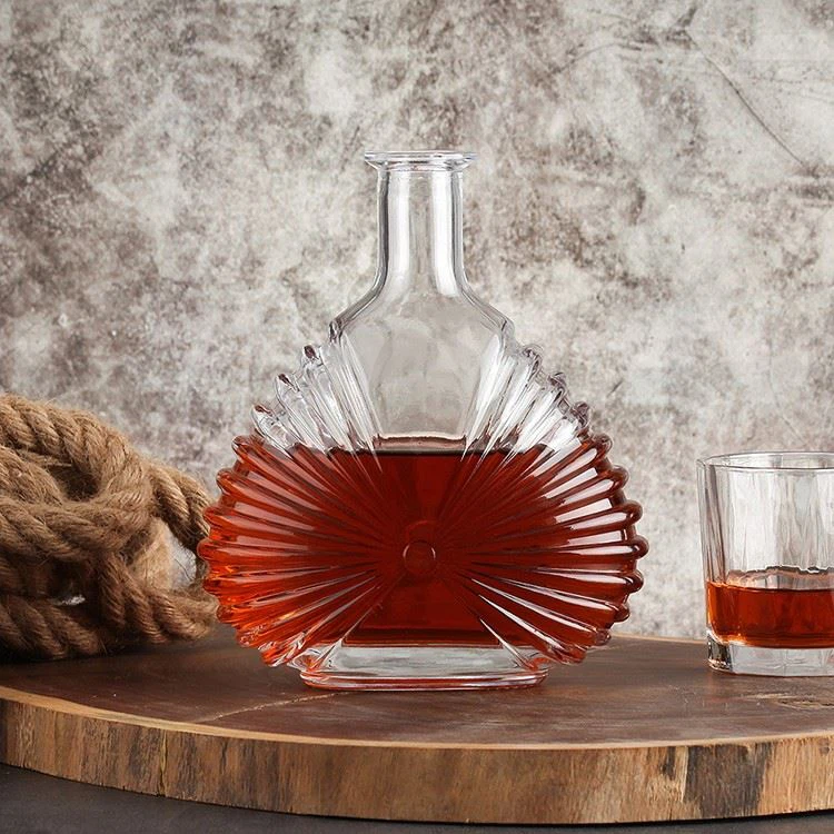 700ml Unique Shape Glass Bottle For Brandy Bottle