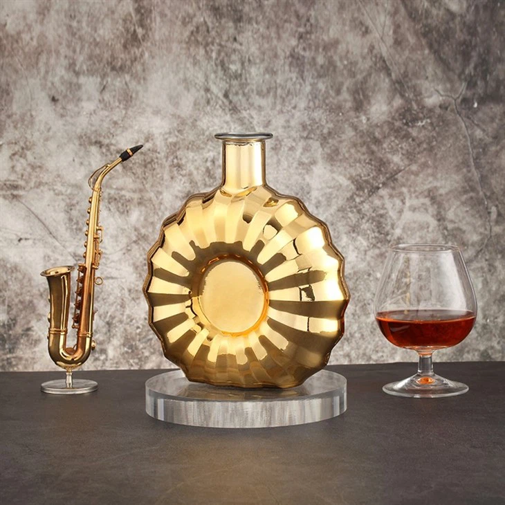 750ml Electroplate Glass Bottles